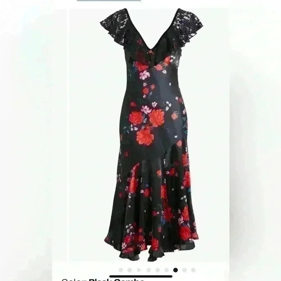 COPY - NWT FREE PEOPLE WARM HEARTS LACE & SATIN MAXI DRESS IN SIZE XS - Picture 6 of 11